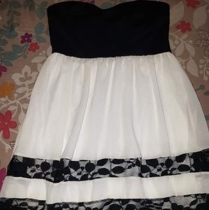 Black and white formal dress